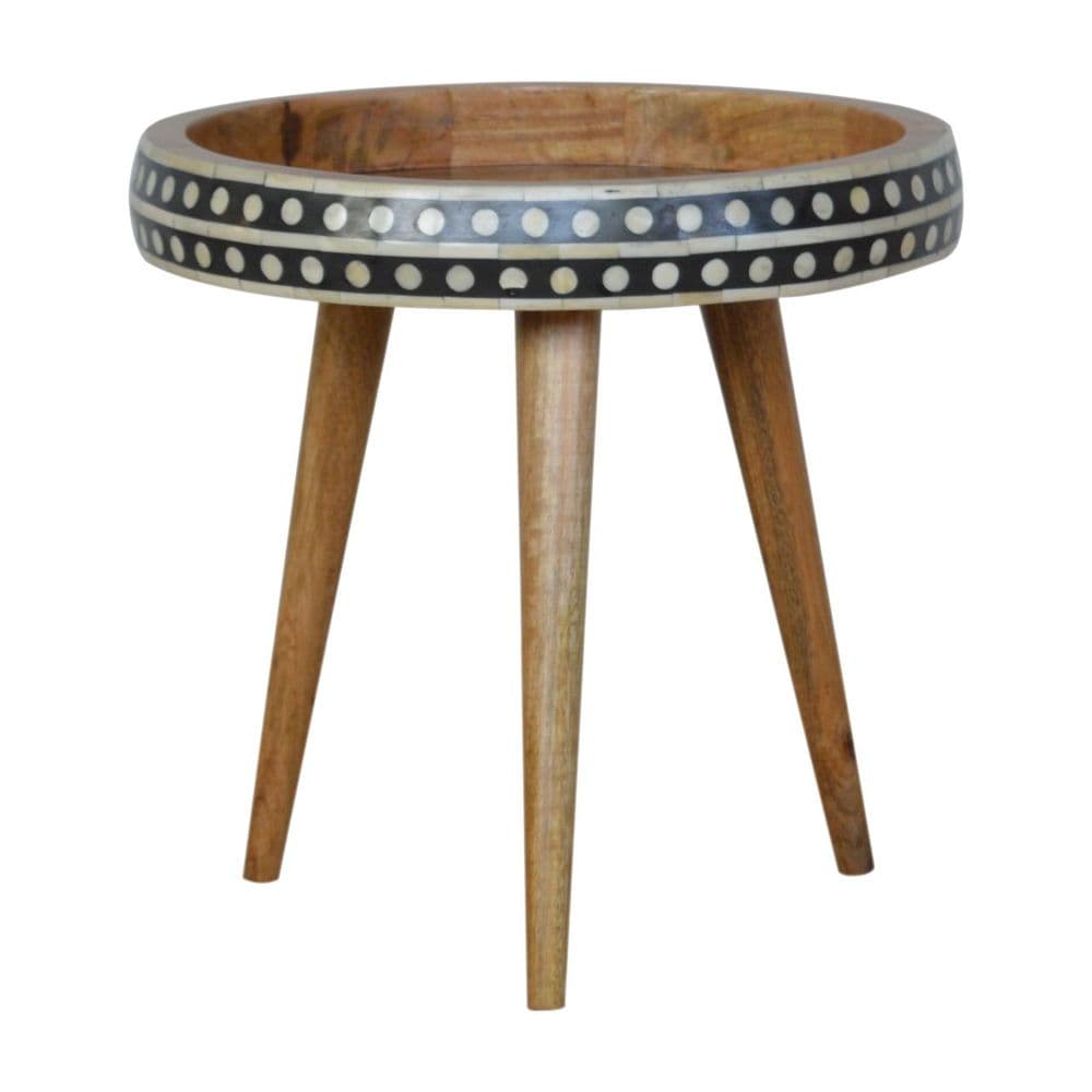 Large Pattterned Nordic Style End Table